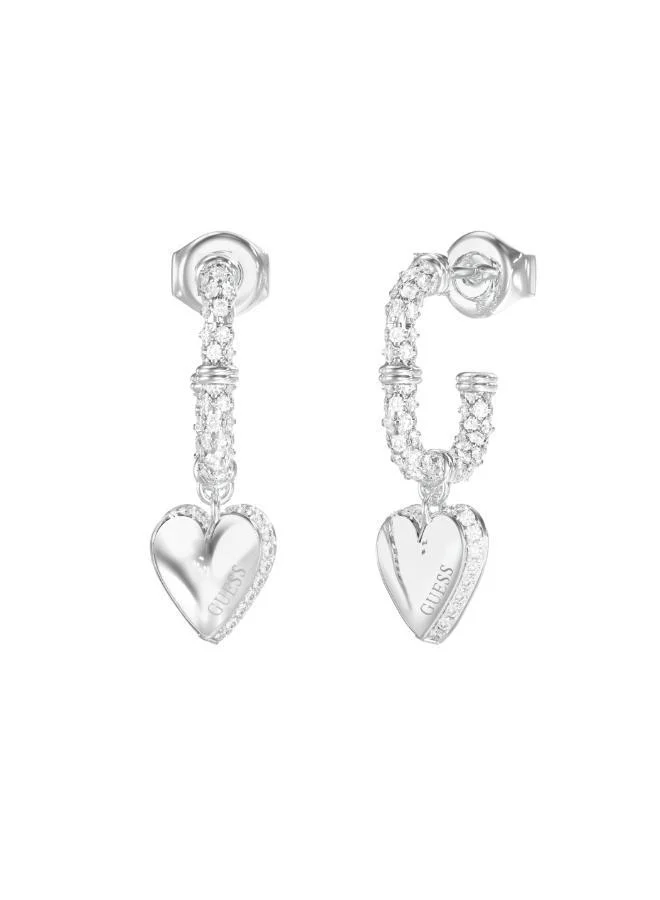 جس أقراط هوب مرصعة بالقلوب